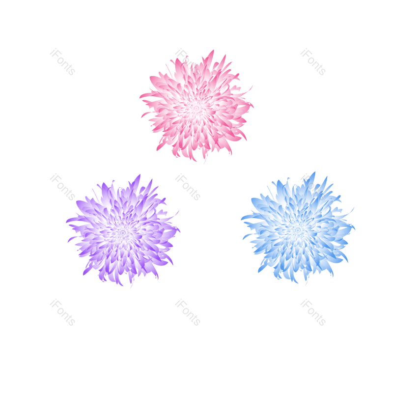 光效图片,花瓣元素,渐变PNG,炫酷免抠素材